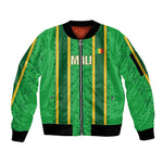 Mali Basketball Custom Sleeve Zip Bomber Jacket Mud Cloth Bogolan Pattern