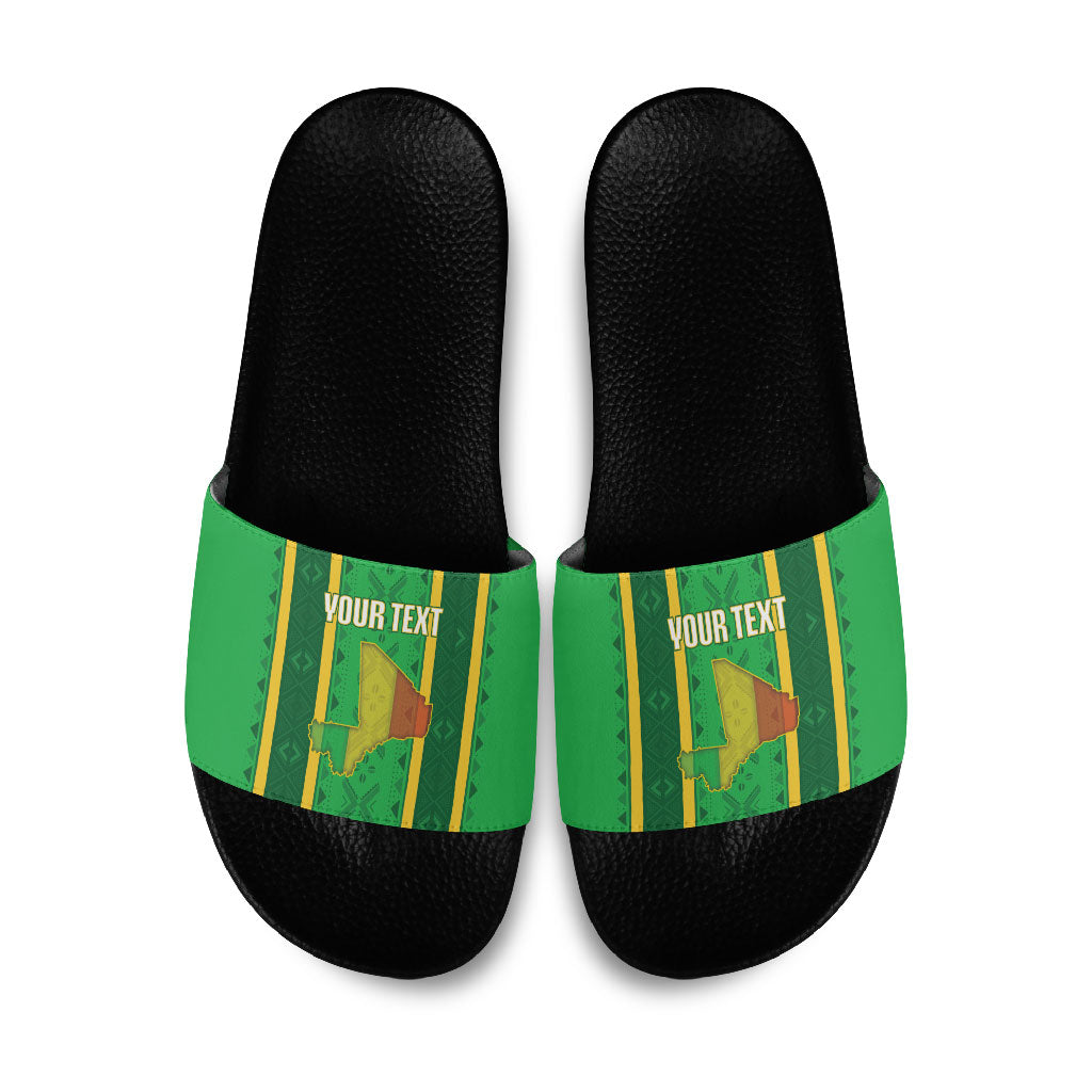 Mali Basketball Custom Slide Sandals Mud Cloth Bogolan Pattern