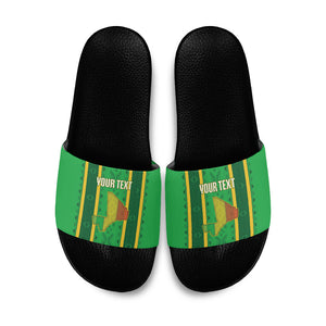 Mali Basketball Custom Slide Sandals Mud Cloth Bogolan Pattern
