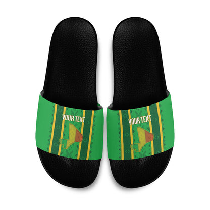 Mali Basketball Custom Slide Sandals Mud Cloth Bogolan Pattern