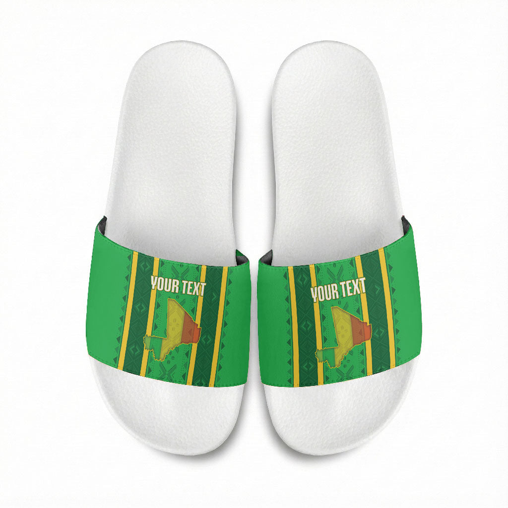 Mali Basketball Custom Slide Sandals Mud Cloth Bogolan Pattern