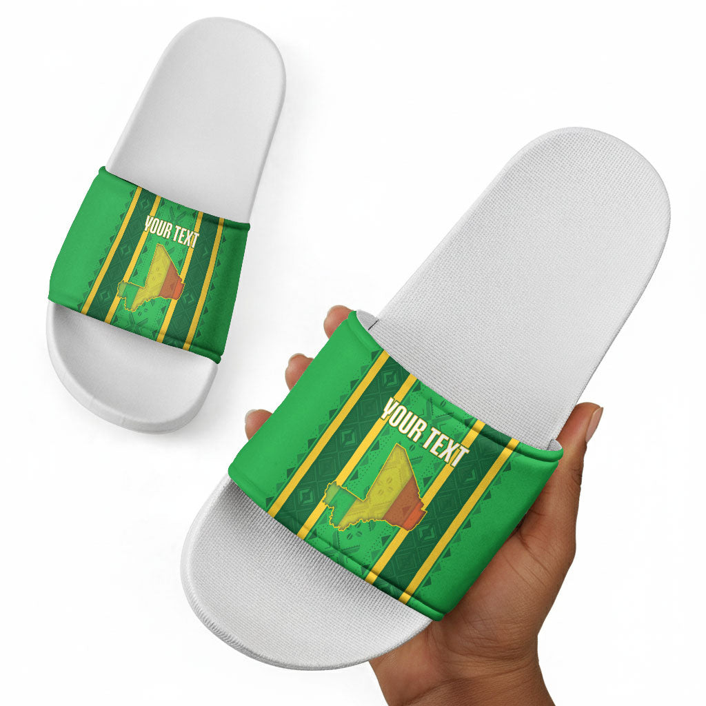Mali Basketball Custom Slide Sandals Mud Cloth Bogolan Pattern