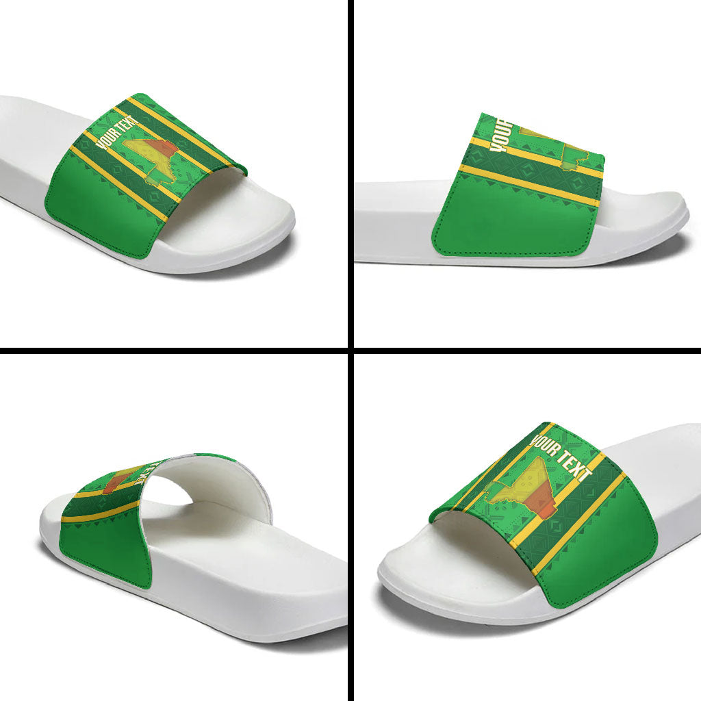 Mali Basketball Custom Slide Sandals Mud Cloth Bogolan Pattern