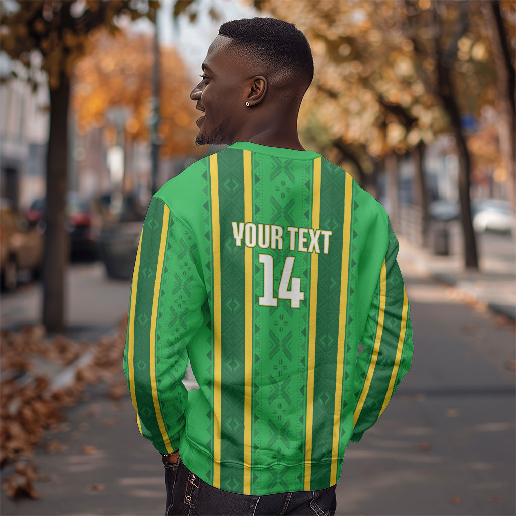 Mali Basketball Custom Sweatshirt Mud Cloth Bogolan Pattern