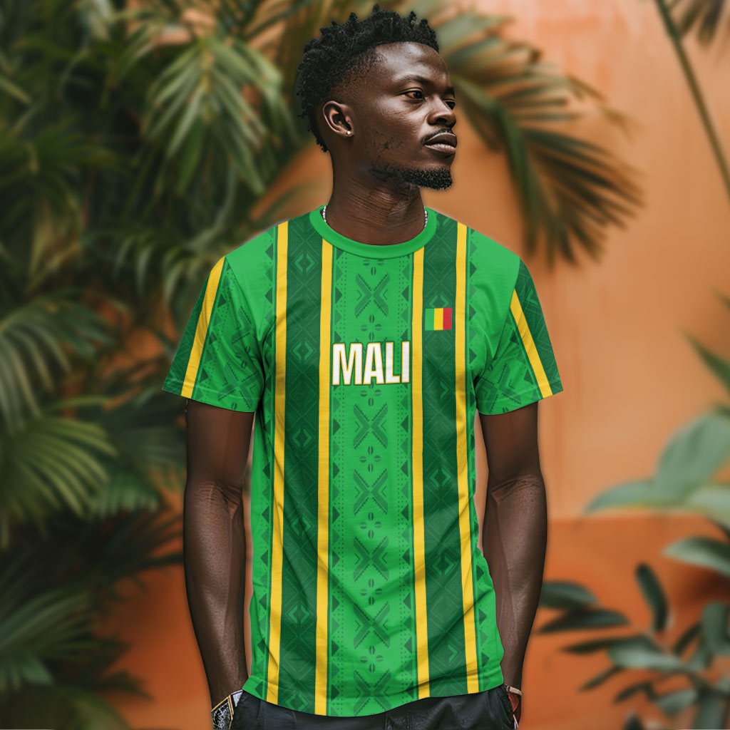 Mali Basketball Custom T shirt Mud Cloth Bogolan Pattern