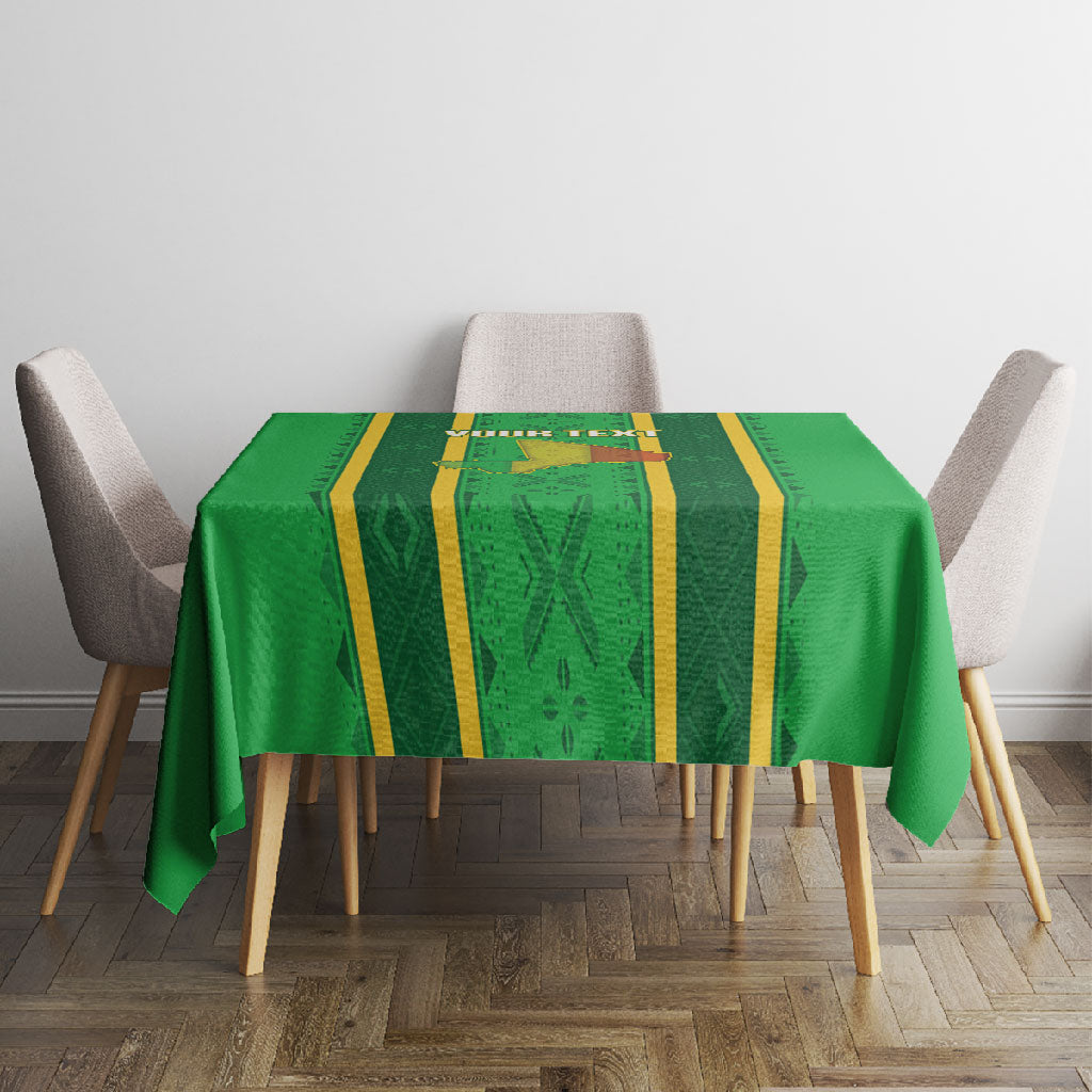 Mali Basketball Custom Tablecloth Mud Cloth Bogolan Pattern