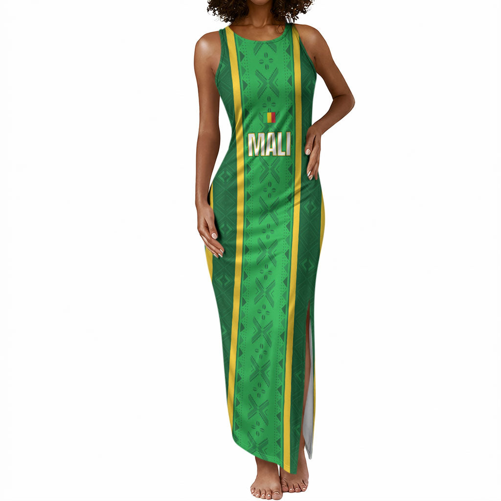Mali Basketball Custom Tank Maxi Dress Mud Cloth Bogolan Pattern