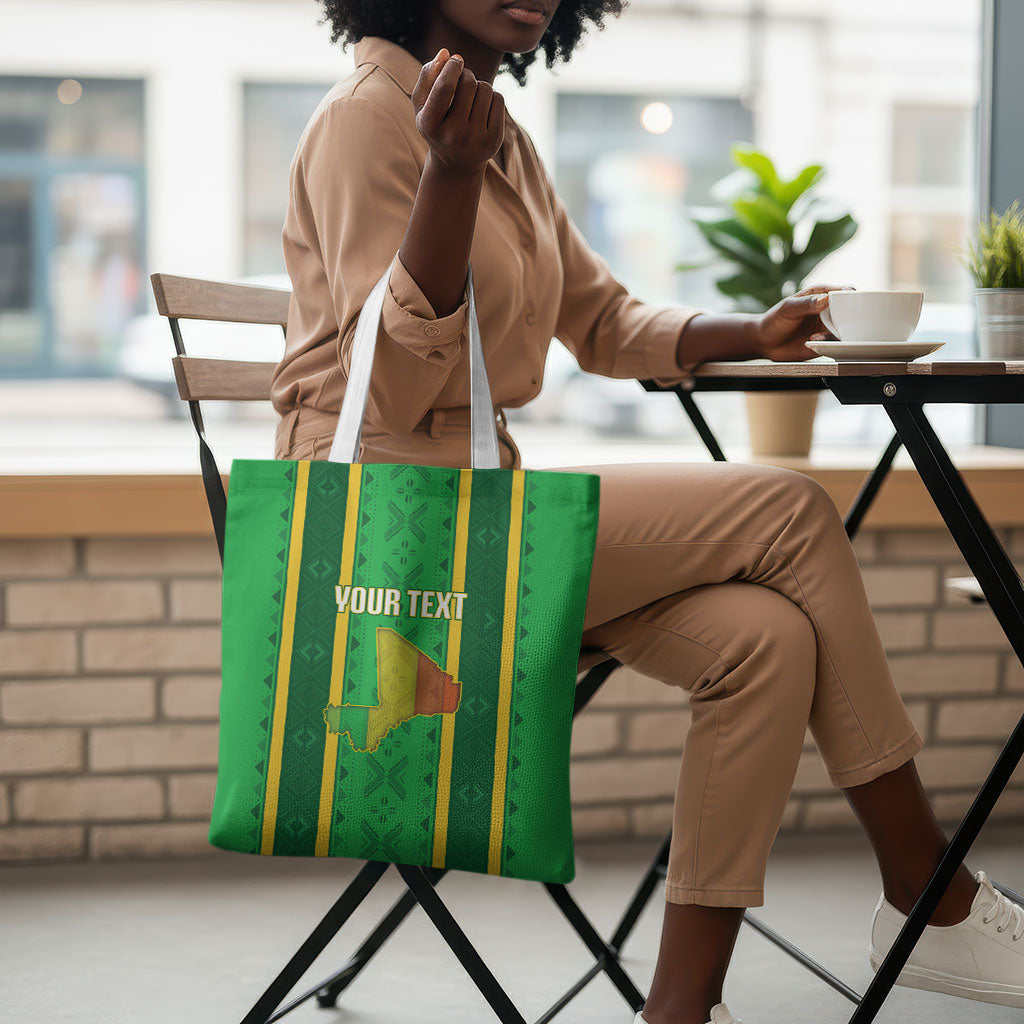 Mali Basketball Custom Tote Bag Mud Cloth Bogolan Pattern