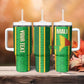 Mali Basketball Custom Tumbler With Handle Mud Cloth Bogolan Pattern