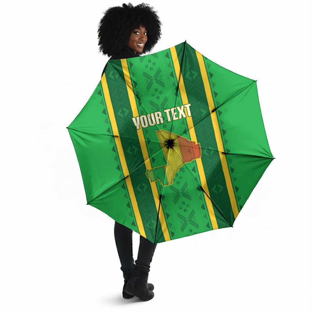 Mali Basketball Custom Umbrella Mud Cloth Bogolan Pattern