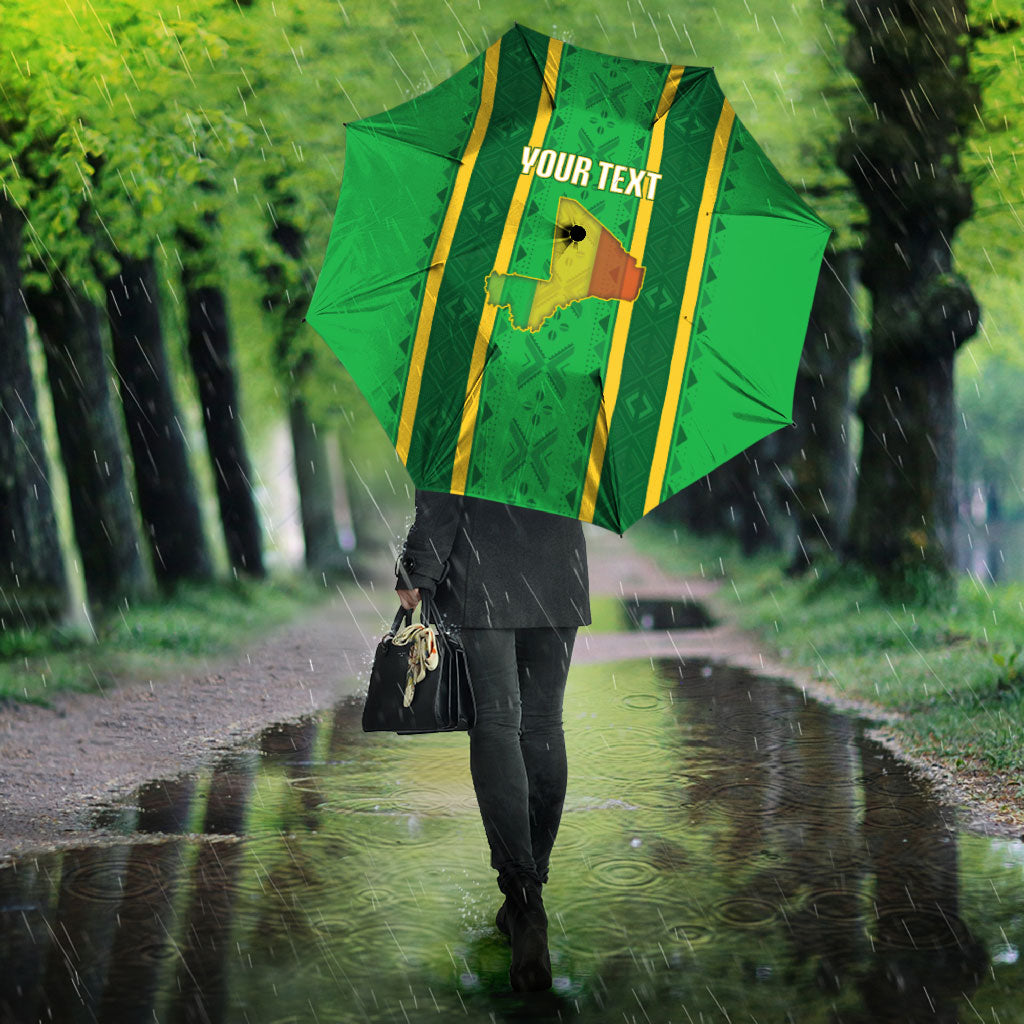 Mali Basketball Custom Umbrella Mud Cloth Bogolan Pattern