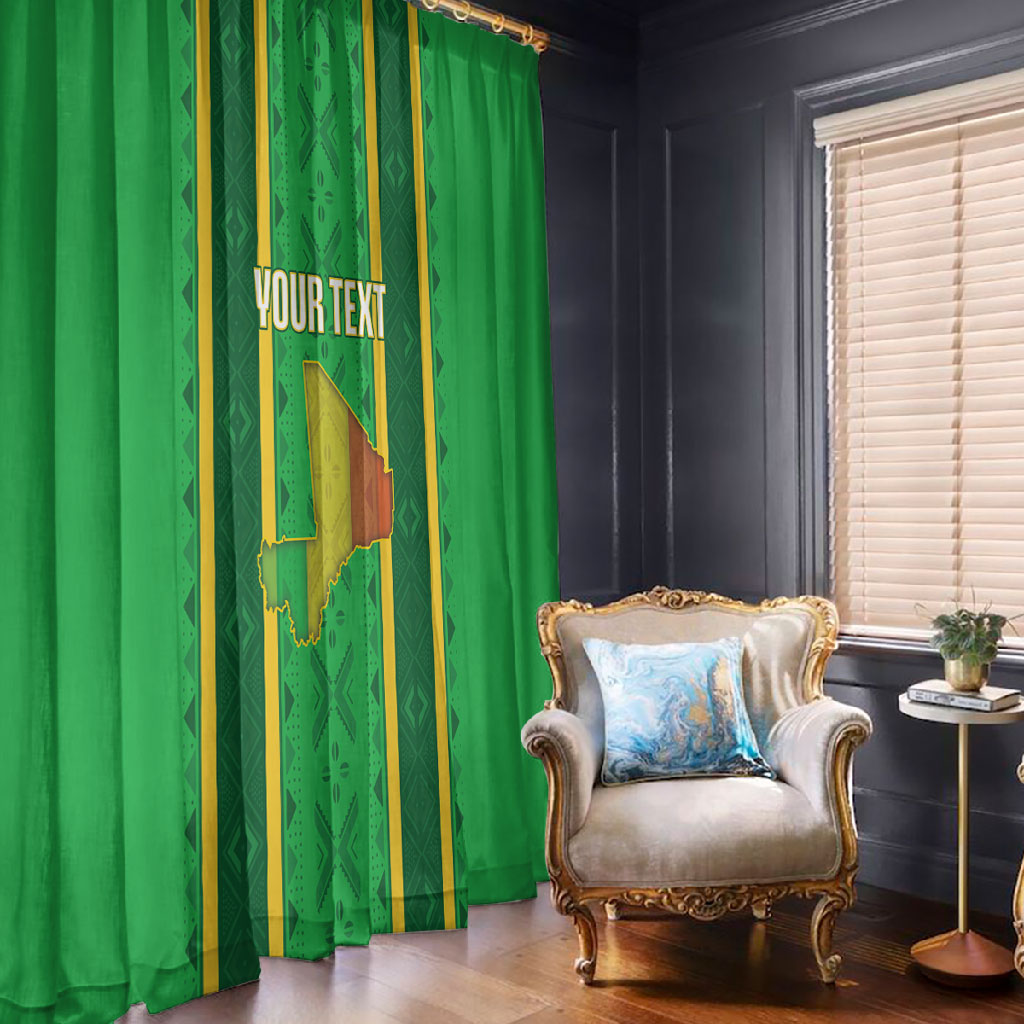 Mali Basketball Custom Window Curtain Mud Cloth Bogolan Pattern