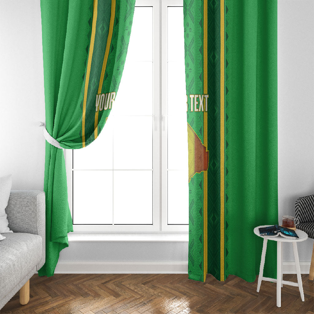 Mali Basketball Custom Window Curtain Mud Cloth Bogolan Pattern