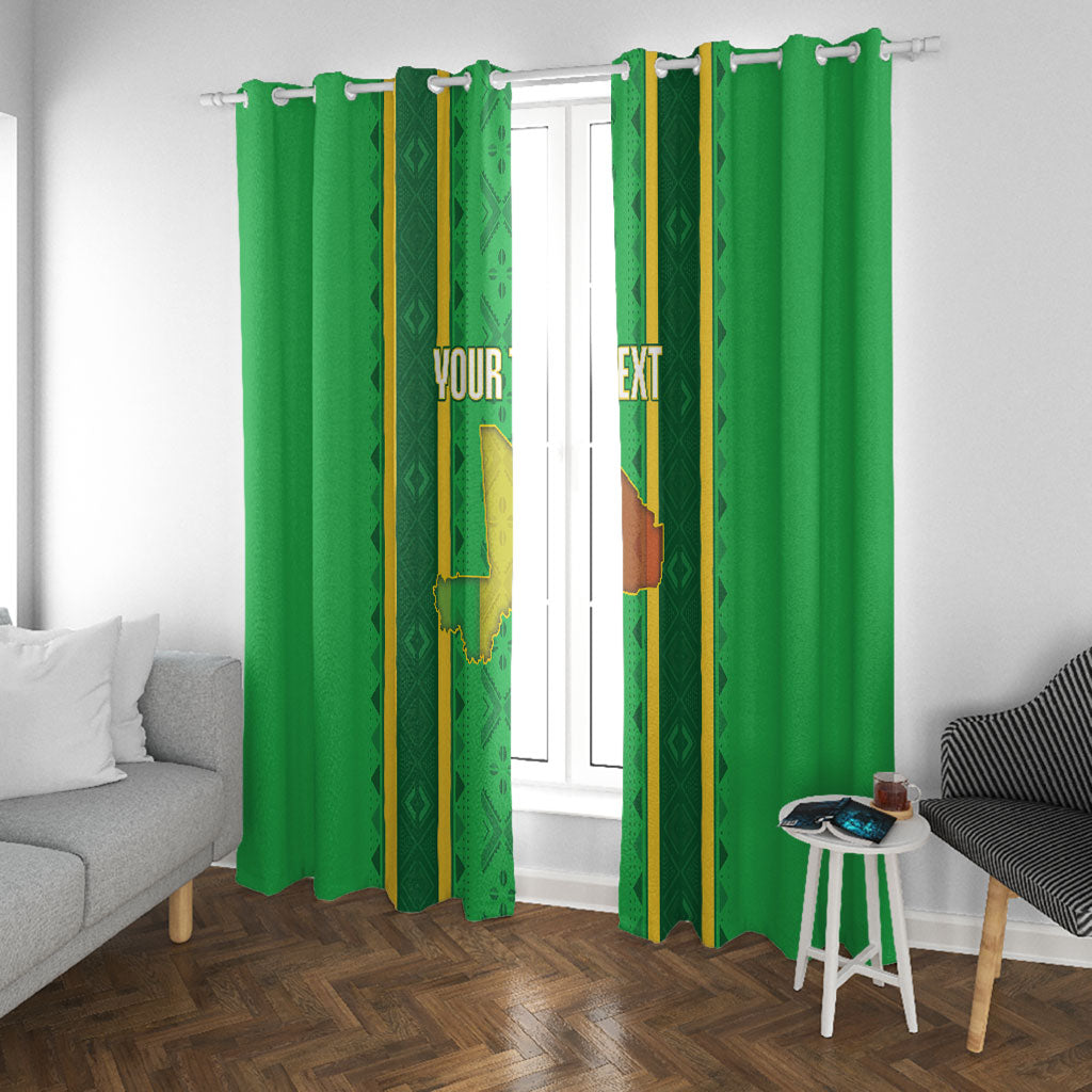 Mali Basketball Custom Window Curtain Mud Cloth Bogolan Pattern
