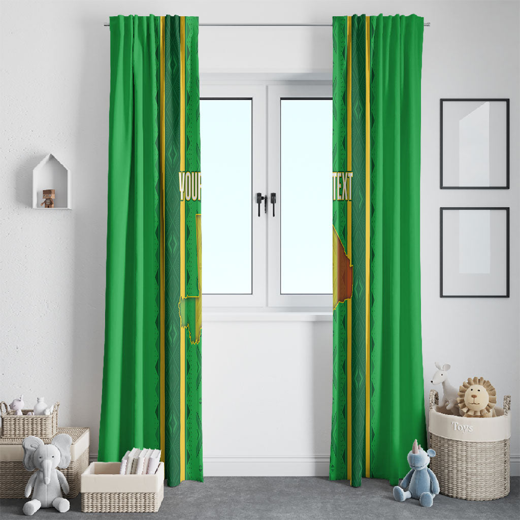 Mali Basketball Custom Window Curtain Mud Cloth Bogolan Pattern