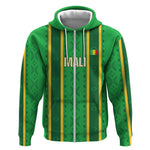 Mali Basketball Custom Zip Hoodie Mud Cloth Bogolan Pattern