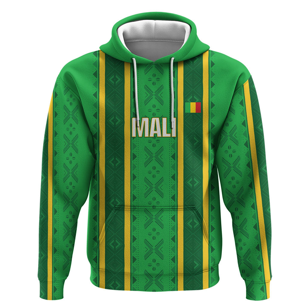 Mali Basketball Custom Zip Hoodie Mud Cloth Bogolan Pattern