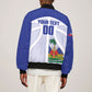 Haiti Basketball Custom Bomber Jacket Ayiti Coat Of Arms White Sporty Style