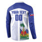 Haiti Basketball Custom Button Sweatshirt Ayiti Coat Of Arms White Sporty Style