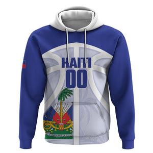Haiti Basketball Custom Hoodie Ayiti Coat Of Arms White Sporty Style