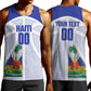 Haiti Basketball Custom Men Tank Top Ayiti Coat Of Arms White Sporty Style
