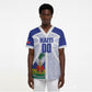 Haiti Basketball Custom Scrub Top Ayiti Coat Of Arms White Sporty Style