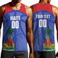 Haiti Basketball Custom Men Tank Top Ayiti Coat Of Arms Blue Sporty Style