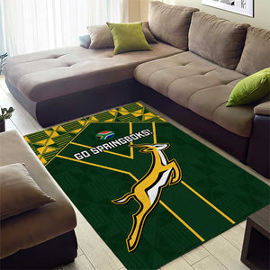 South Africa Rugby Area Rug Go Champions Springboks