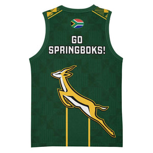 South Africa Rugby Basketball Jersey Go Champions Springboks LT14