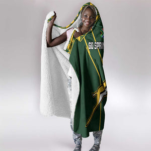 South Africa Rugby Hooded Blanket Go Champions Springboks