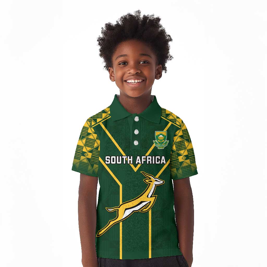 South Africa Rugby Kid Polo Shirt Go Champions Springboks