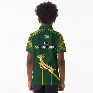 South Africa Rugby Kid Polo Shirt Go Champions Springboks