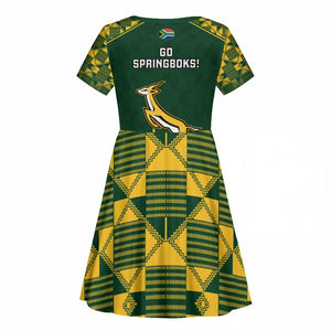 South Africa Rugby Kid Short Sleeve Dress Go Champions Springboks