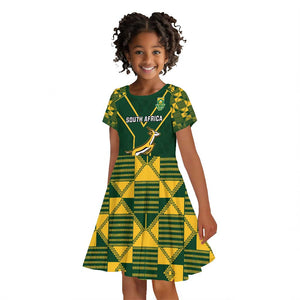 South Africa Rugby Kid Short Sleeve Dress Go Champions Springboks