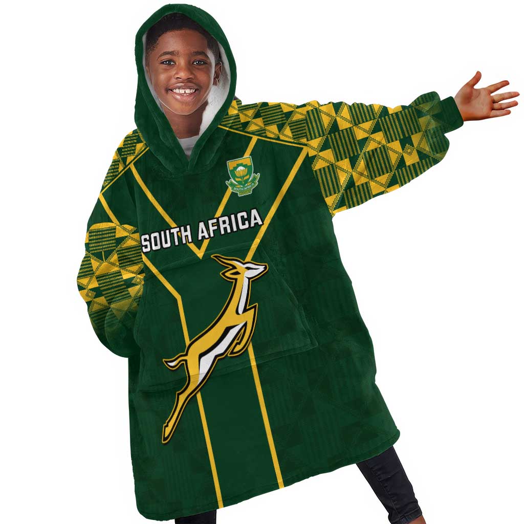 South Africa Rugby KId Wearable Blanket Hoodie Go Champions Springboks