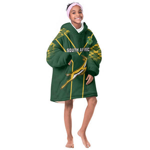 South Africa Rugby KId Wearable Blanket Hoodie Go Champions Springboks