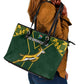 South Africa Rugby Leather Tote Bag Go Champions Springboks