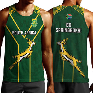 South Africa Rugby Men Tank Top Go Champions Springboks