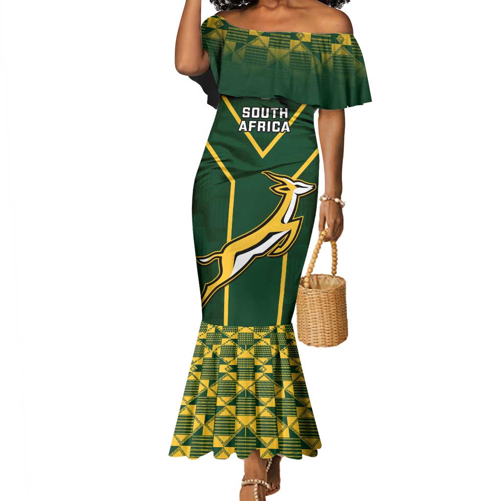 South Africa Rugby Mermaid Dress Go Champions Springboks