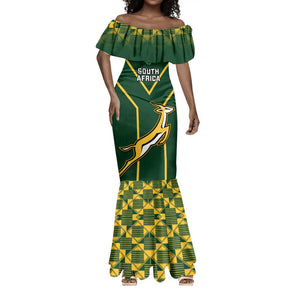 South Africa Rugby Mermaid Dress Go Champions Springboks