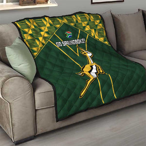 South Africa Rugby Quilt Go Champions Springboks