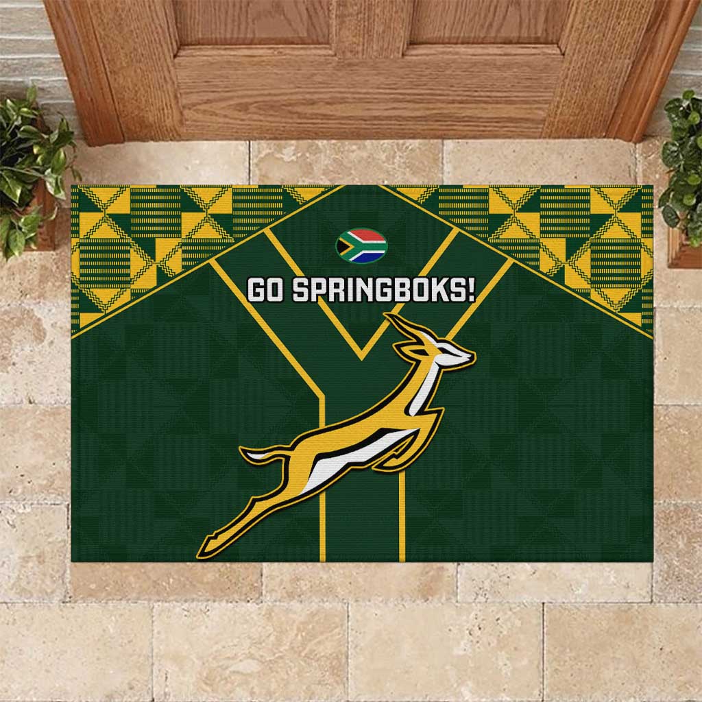 South Africa Rugby Rubber Doormat Go Champions Springboks