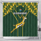 South Africa Rugby Shower Curtain Go Champions Springboks