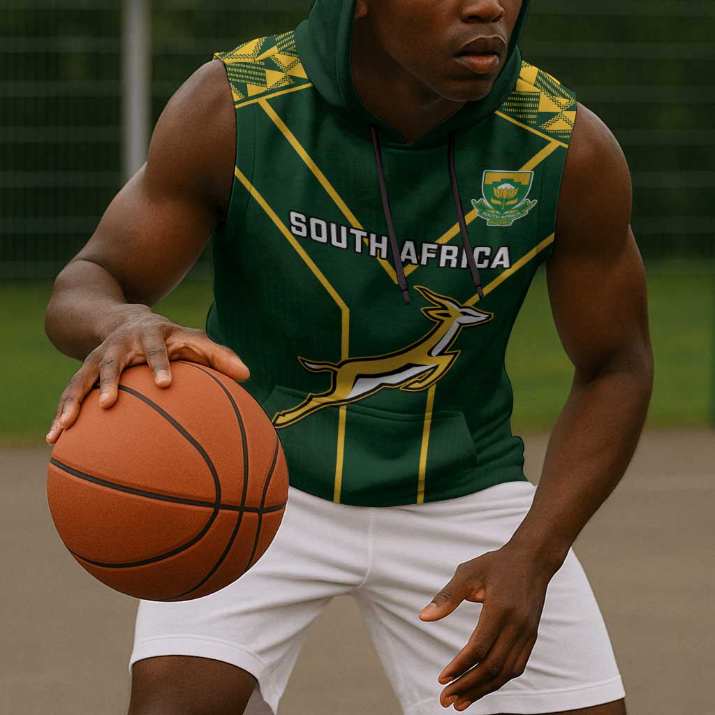 South Africa Rugby Sleeveless Hoodie Go Champions Springboks - African Pride