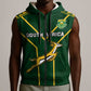 South Africa Rugby Sleeveless Zip Hoodie Go Champions Springboks - African Pride