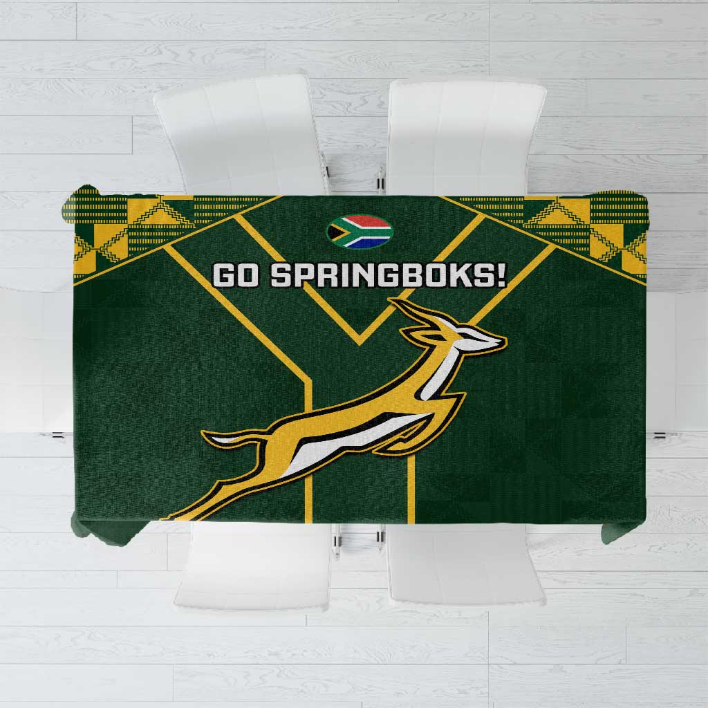 South Africa Rugby Tablecloth Go Champions Springboks