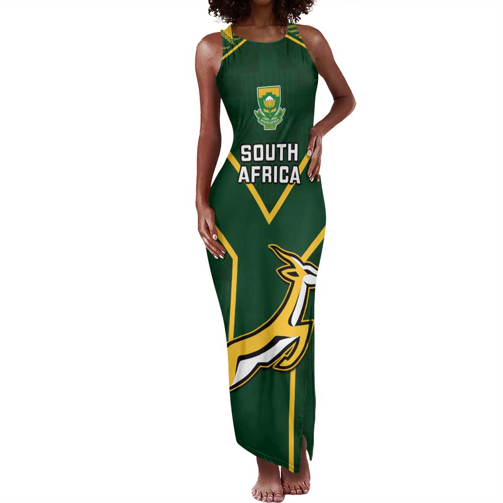 South Africa Rugby Tank Maxi Dress Go Champions Springboks