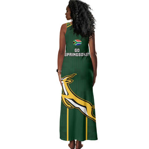 South Africa Rugby Tank Maxi Dress Go Champions Springboks