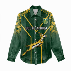 South Africa Rugby Women Casual Shirt Go Champions Springboks