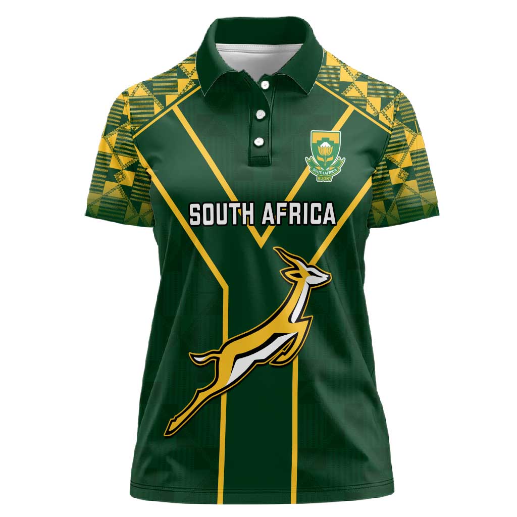 South Africa Rugby Women Polo Shirt Go Champions Springboks